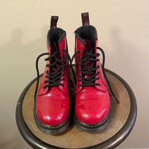 Girls size 4 Red Patent Leather Dr. Martens